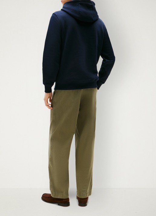 Tommy Hilfiger Hoodie met logoborduring - achterkant 3 donkerblauw