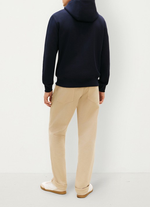 Tommy Hilfiger Hoodie met logoborduring - achterkant donkerblauw