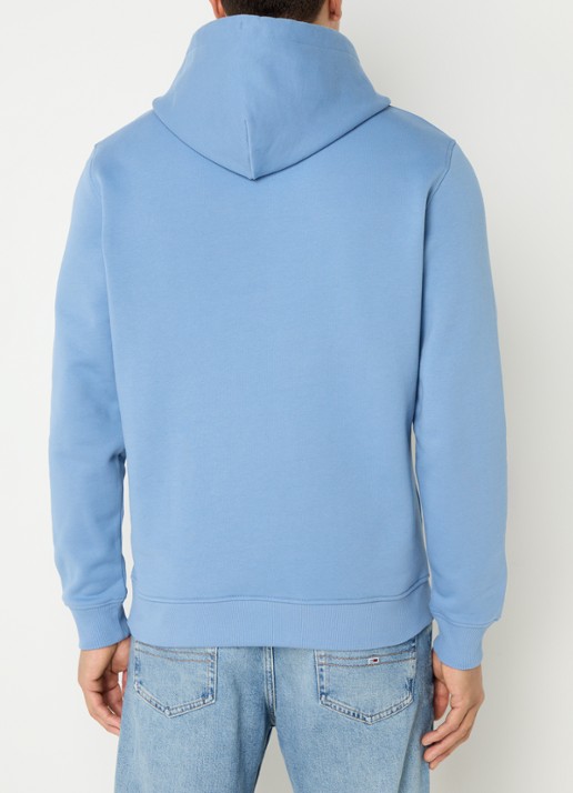 Tommy Hilfiger Hoodie met logoborduring - achterkant 3 blauwgrijs