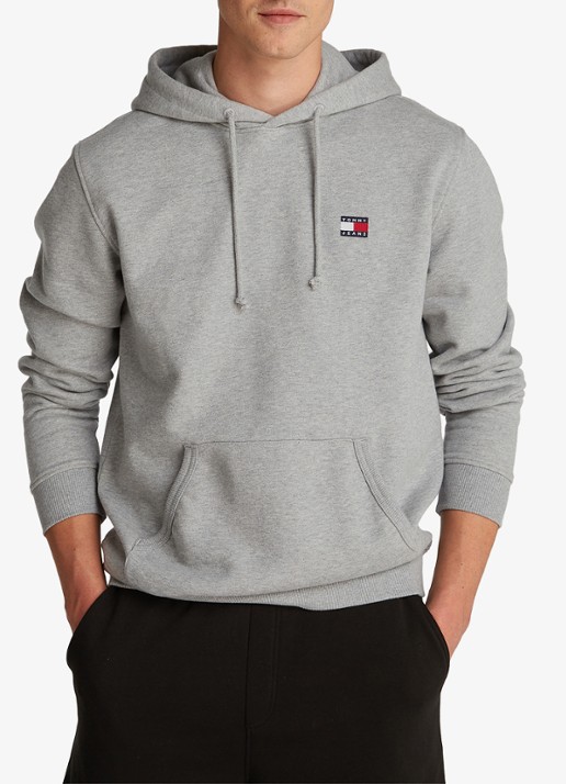 Tommy Hilfiger Hoodie met logoborduring - detail 4 grijs