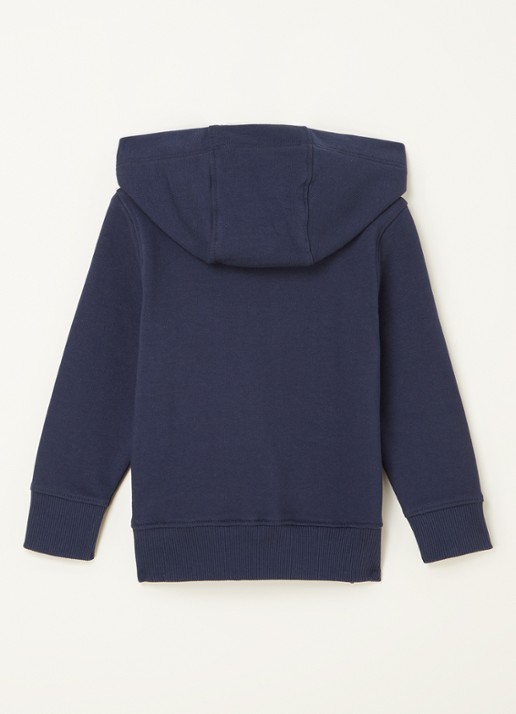 Tommy Hilfiger Hoodie met logoborduring - achterkant donkerblauw