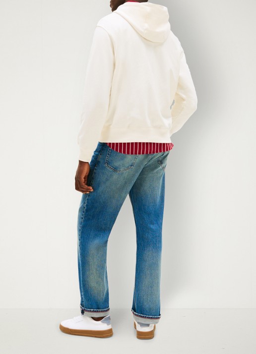 Tommy Hilfiger Hoodie met logoprint - achterkant 5 ivoor