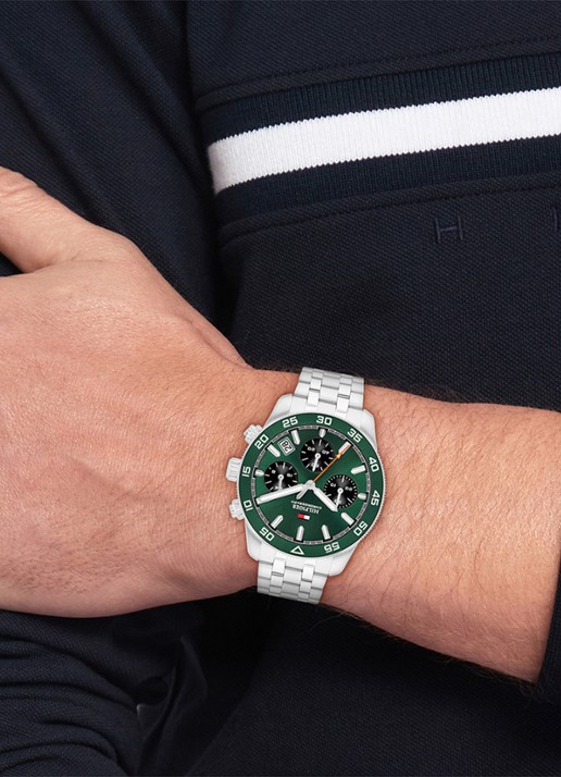 Tommy Hilfiger Horloge TH1792214   - voorkant 2 zilver