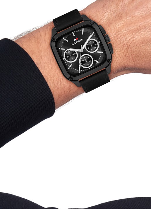 Tommy Hilfiger Horloge TH1792220   - voorkant 2 zwart