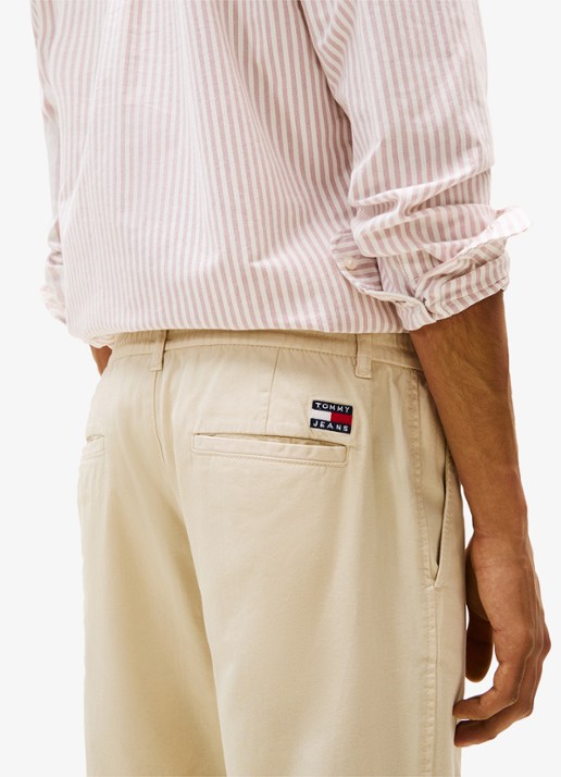 Tommy Hilfiger Isaac relaxed fit chino met steekzakken - detail 3 beige
