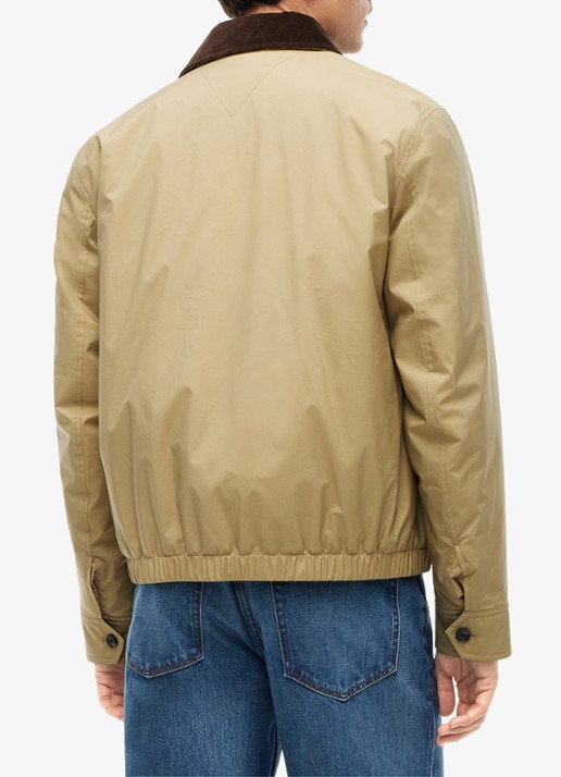 Tommy Hilfiger  Ivy jas met details van corduroy  - achterkant khaki