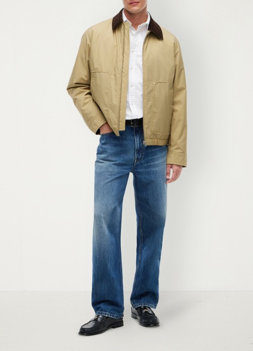 Tommy Hilfiger  Ivy jas met details van corduroy  - voorkant 4 khaki