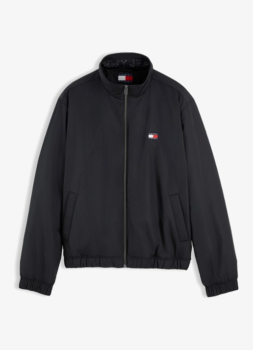 Tommy Hilfiger Jack met steekzakken en waterafstotende coating - voorkant 5 zwart
