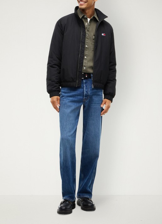 Tommy Hilfiger Jack met steekzakken en waterafstotende coating - voorkant 6 zwart