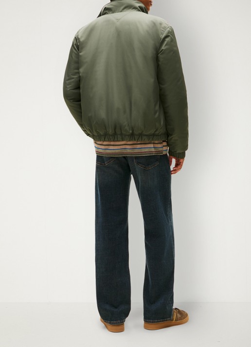 Tommy Hilfiger Jack met steekzakken en waterafstotende coating - achterkant groen