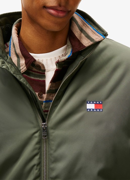 Tommy Hilfiger Jack met steekzakken en waterafstotende coating - detail 3 groen