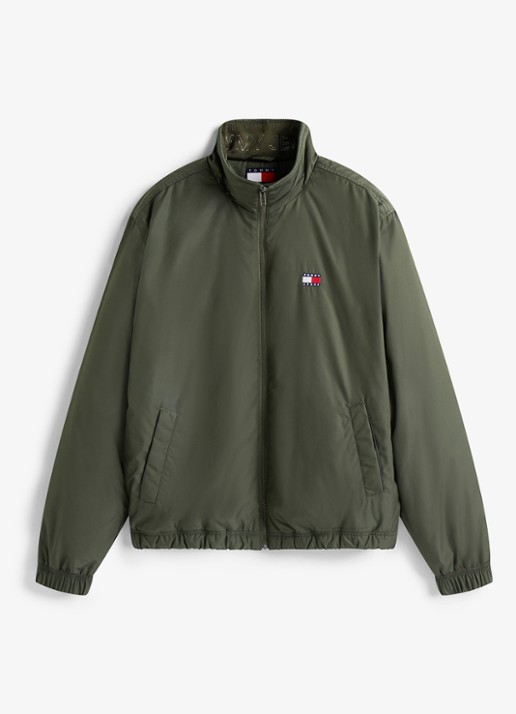 Tommy Hilfiger Jack met steekzakken en waterafstotende coating - voorkant 4 groen