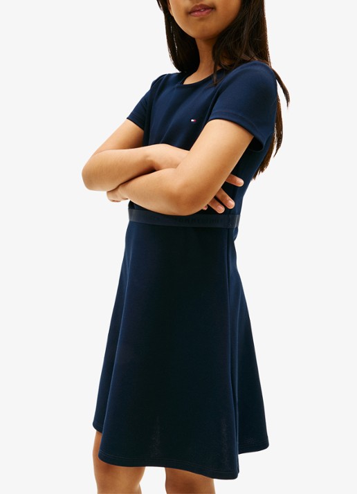Tommy Hilfiger Jurk met streepprint  - detail 4 donkerblauw