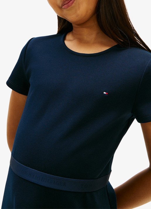 Tommy Hilfiger Jurk met streepprint  - detail 5 donkerblauw