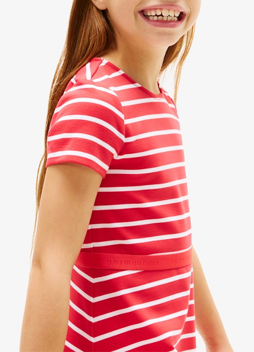Tommy Hilfiger Jurk met streepprint  - detail 5 rood