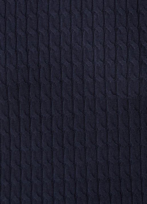Tommy Hilfiger Kabelgebreide top met logoborduring - detail 3 donkerblauw
