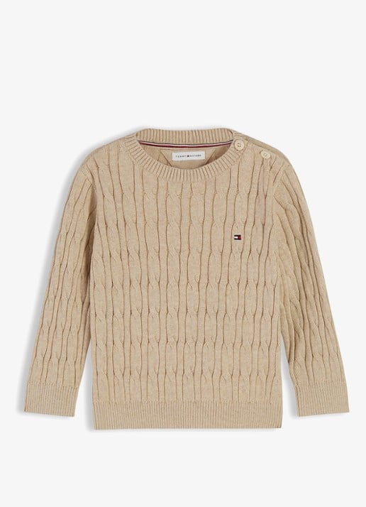 Tommy Hilfiger Kabelgebreide trui met logoborduring