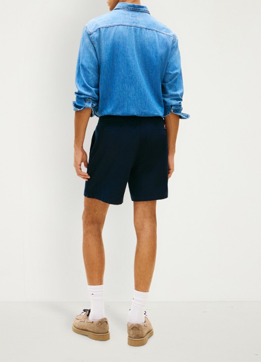 Tommy Hilfiger Korte broek in katoenblend - achterkant 5 dark night navy-c1g
