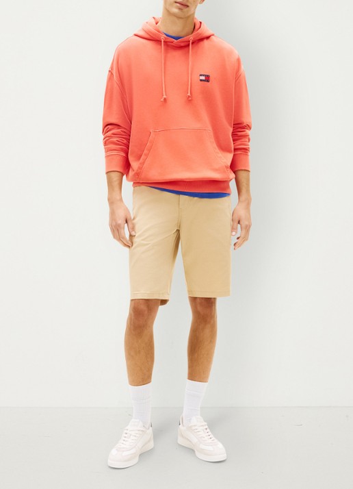 Tommy Hilfiger Korte broek in katoenblend - voorkant 2 beige