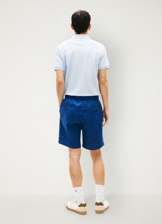Tommy Hilfiger Korte broek in linnenblend - achterkant jeans
