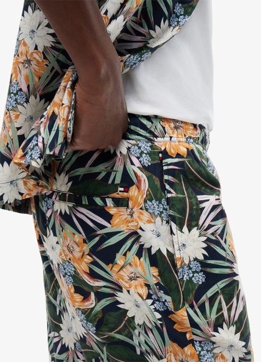 Tommy Hilfiger Korte broek met bloemenprint - voorkant 3 multicolor