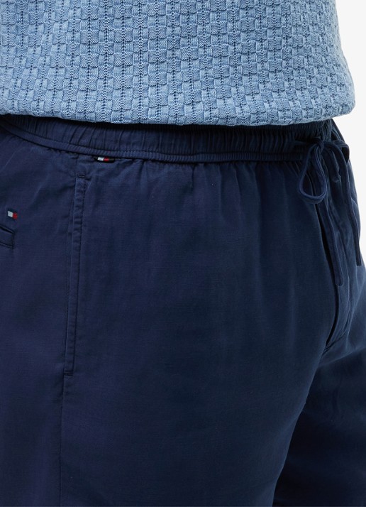 Tommy Hilfiger Korte broek met logo - detail 3 donkerblauw