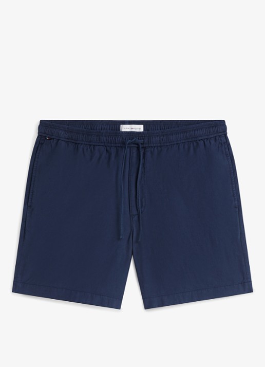Tommy Hilfiger Korte broek met logo - voorkant 4 donkerblauw