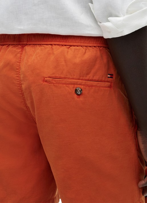 Tommy Hilfiger Korte broek met logo - detail 5 orange