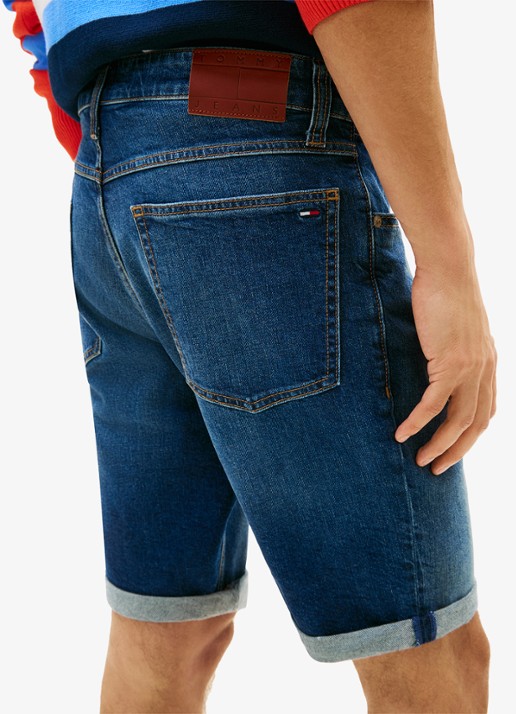 Tommy Hilfiger Korte broek van denim - detail 2 denim