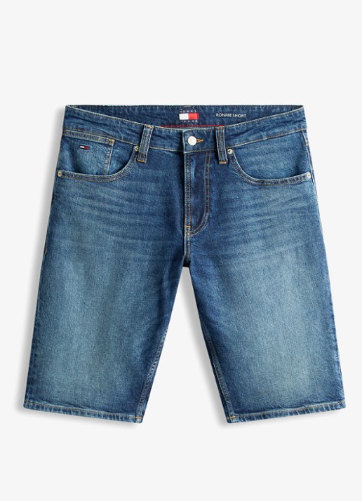 Tommy Hilfiger Korte broek van denim - voorkant 3 denim
