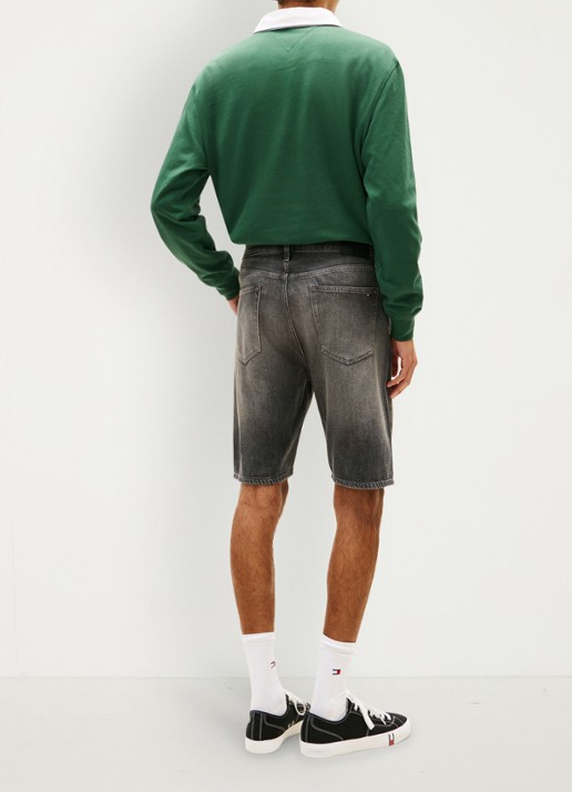 Tommy Hilfiger Korte broek van denim - achterkant middengrijs