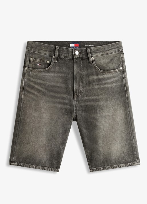 Tommy Hilfiger Korte broek van denim - voorkant 2 middengrijs