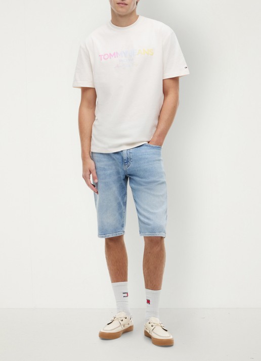 Tommy Hilfiger Korte broek van denim - voorkant 2 denim