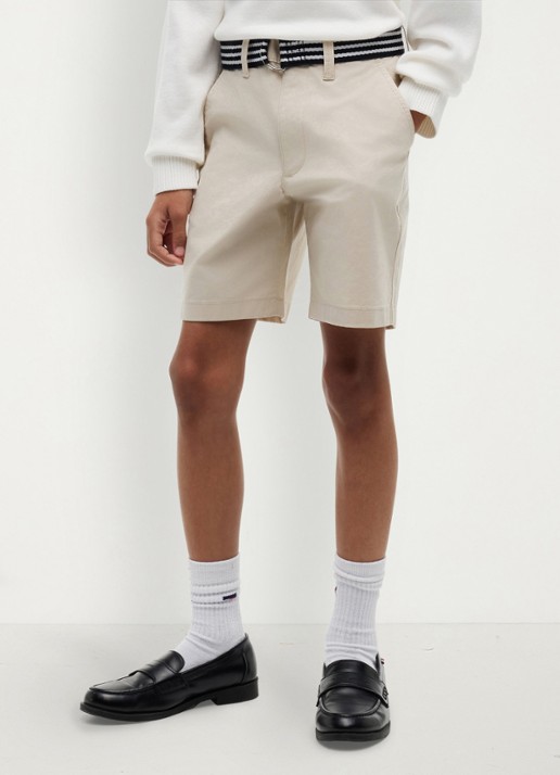 Tommy Hilfiger Korte chino in katoenblend - detail 4 beige