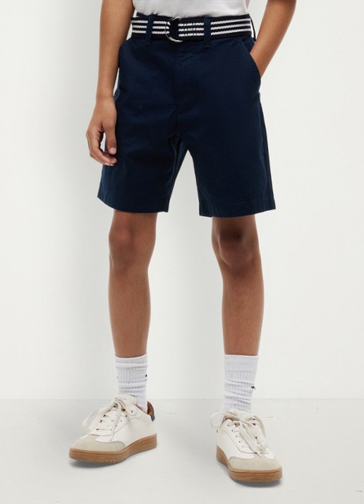 Tommy Hilfiger Korte chino in katoenblend - detail 2 dark night navy-c1g