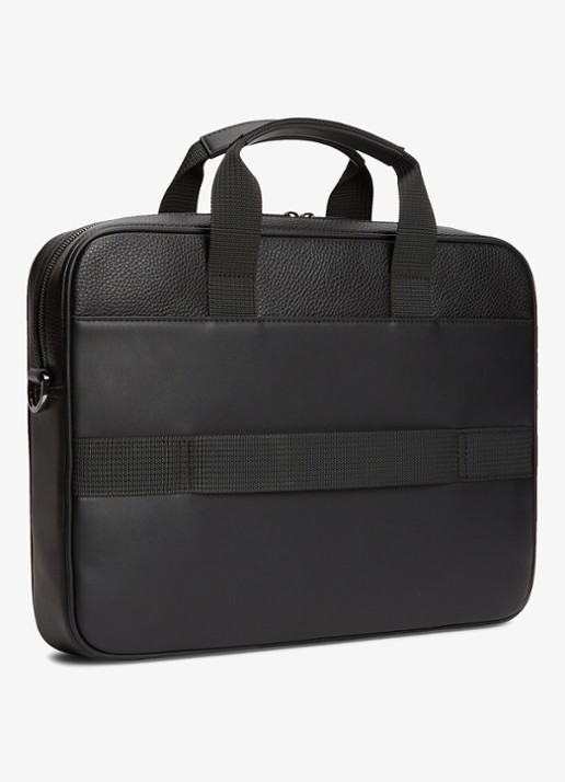 Tommy Hilfiger Laptoptas met logo en afneembare schouderriem - detail 4 zwart