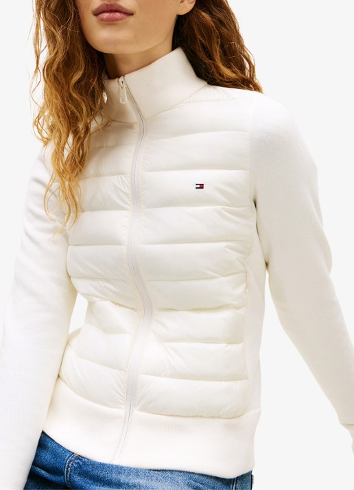 Tommy Hilfiger Lightweight gewatteerde jack met logo - detail 5 ivoor