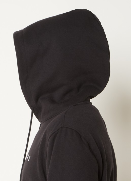 Tommy Hilfiger Linear Logo Embroidery Kangaroo Pocket Hoody - detail 2 zwart