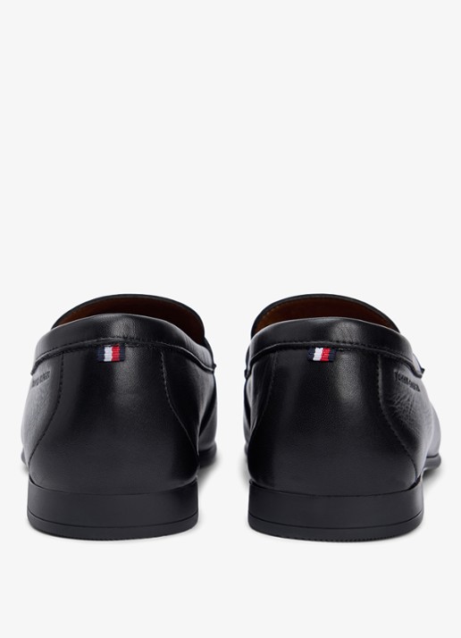 Tommy Hilfiger Loafers van leer - achterkant zwart