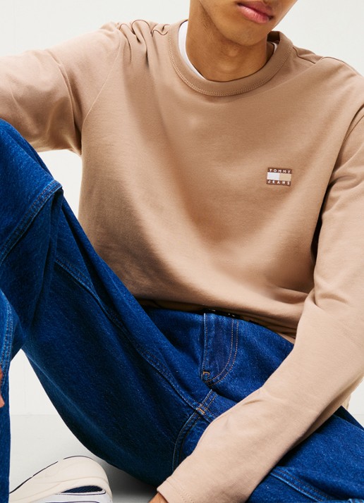Tommy Hilfiger Longsleeve met logo - detail 5 beige