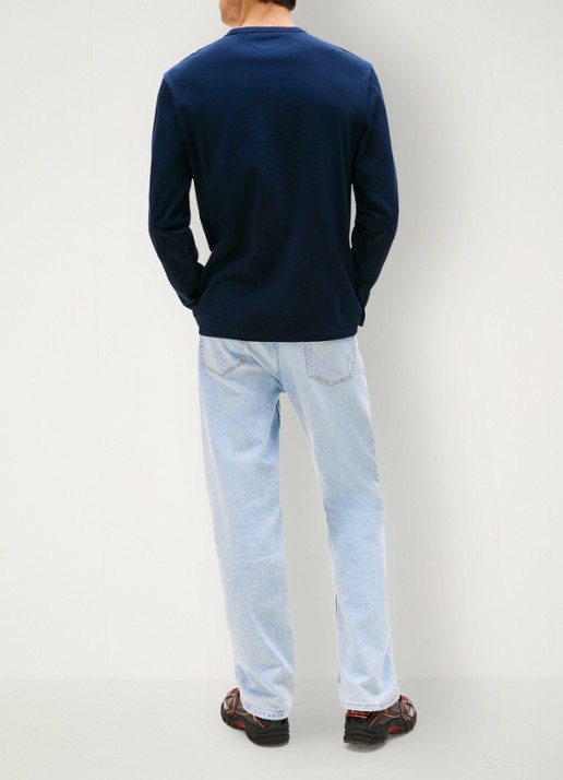 Tommy Hilfiger Longsleeve met logo - achterkant donkerblauw