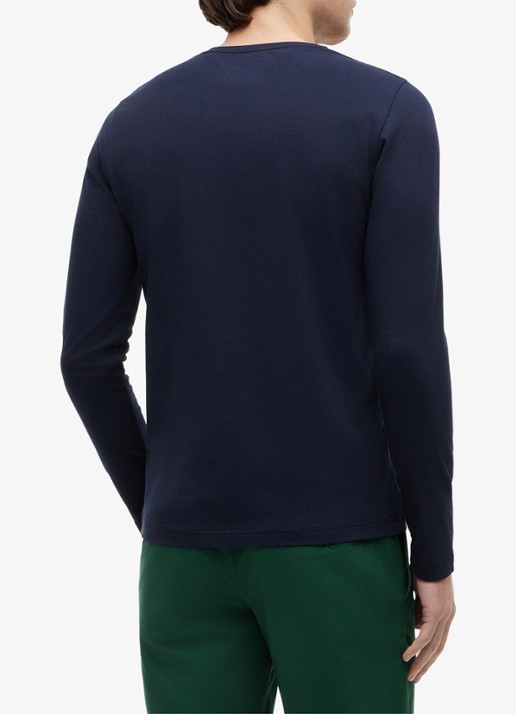 Tommy Hilfiger Longsleeve met logo - achterkant donkerblauw