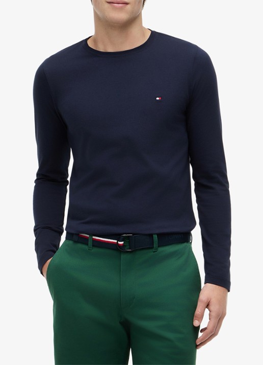 Tommy Hilfiger Longsleeve met logo - detail 2 donkerblauw