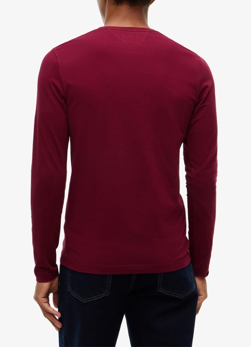 Tommy Hilfiger Longsleeve met logo - achterkant 4 bordeauxrood