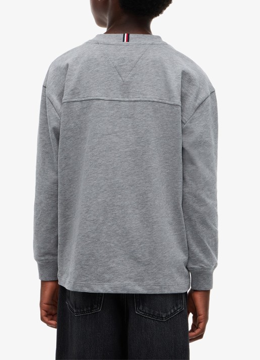 Tommy Hilfiger Longsleeve met logo  - achterkant 3 grijs