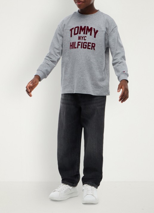 Tommy Hilfiger Longsleeve met logo  - voorkant 2 grijs