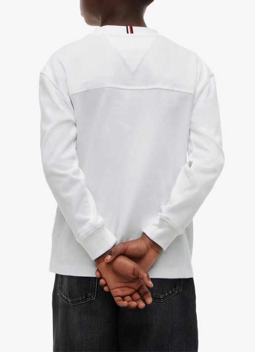 Tommy Hilfiger Longsleeve met logo  - achterkant wit
