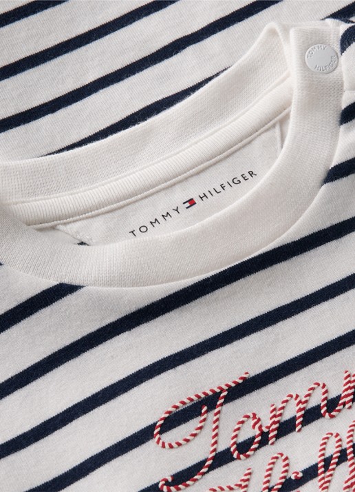 Tommy Hilfiger Longsleeve met logo - detail donkerblauw