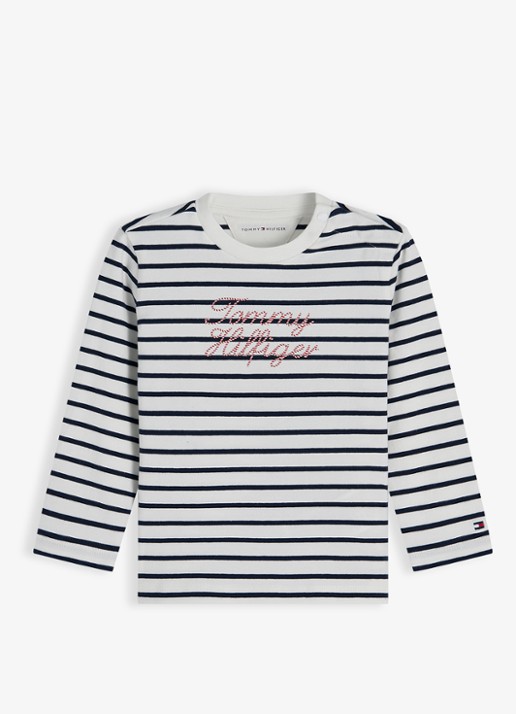Tommy Hilfiger Longsleeve met logo - voorkant 3 donkerblauw