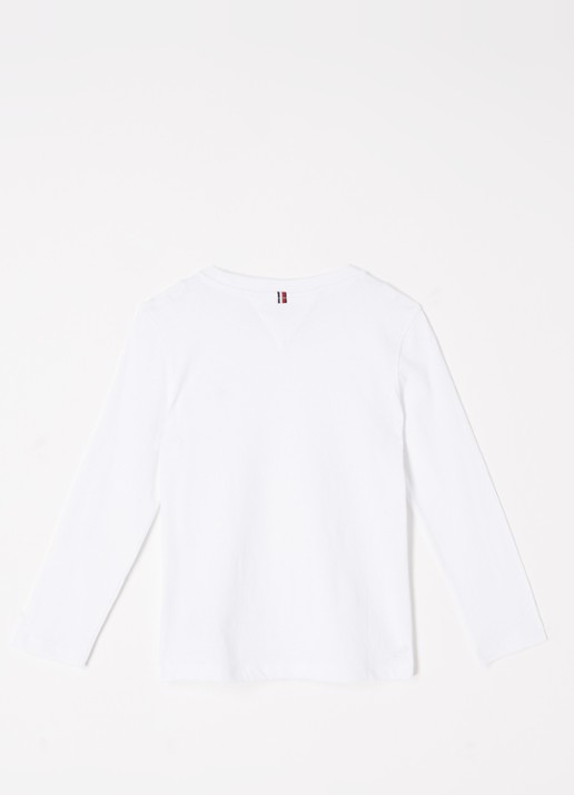 Tommy Hilfiger Longsleeve met logoborduring - voorkant 2 wit